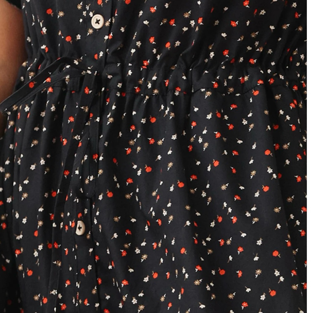 Euc Tradlands Black Midi Dress With Red And White Dot Print — image 5 of 6